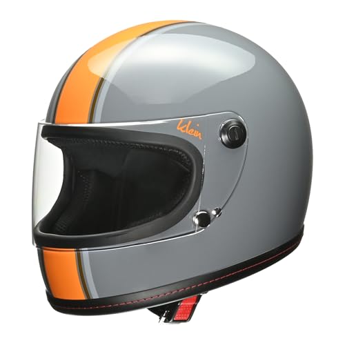 リード工業(LEAD) バイクヘルメット フルフェイス Klein クライン グレー×オレンジ Sサイズ (55-56cm未満) 着脱式内装 ワンタッチバックル 全排気量対応